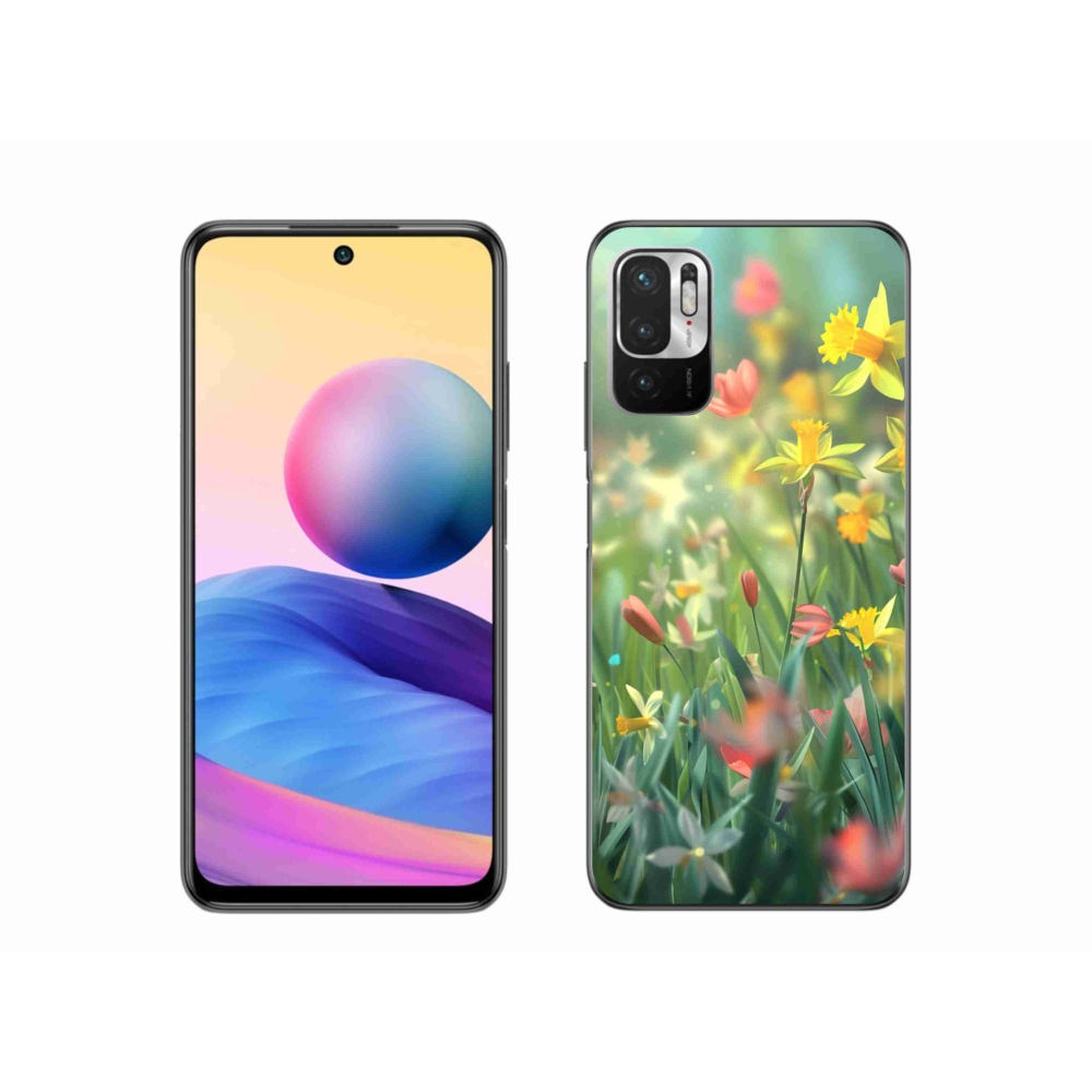 Gél borítás mmCase a Xiaomi Poco M3 Pro/5G számára - tavaszi virágok