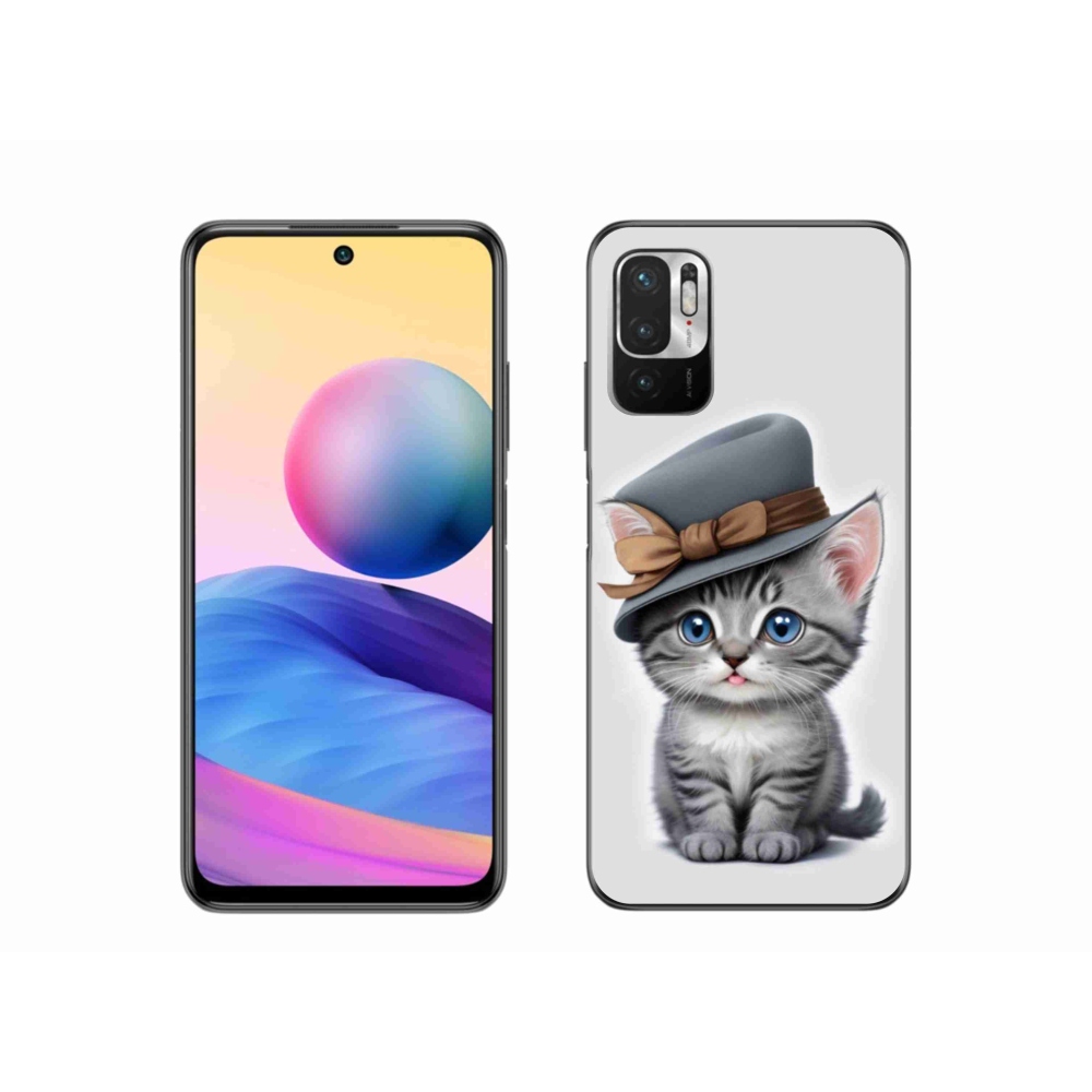 Gél borítás mmCase a Xiaomi Poco M3 Pro/5G számára - cica sapkával