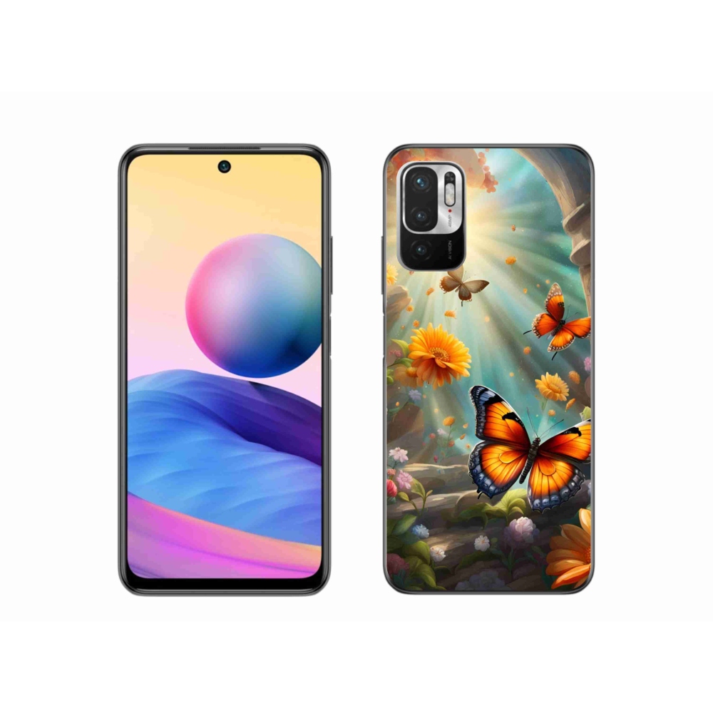 Gél borítás mmCase a Xiaomi Poco M3 Pro/5G számára - pillangókert 2