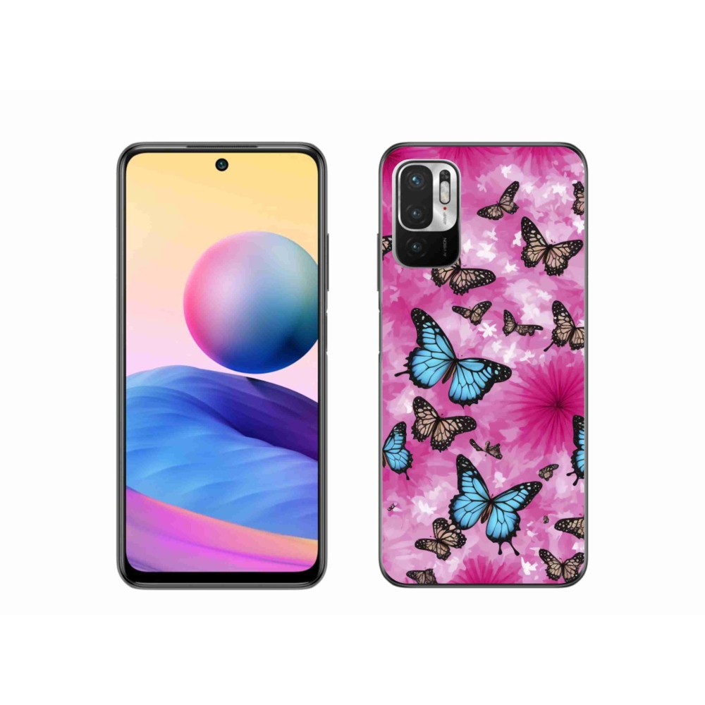 Gél borítás mmCase a Xiaomi Poco M3 Pro/5G számára - pillangó kert