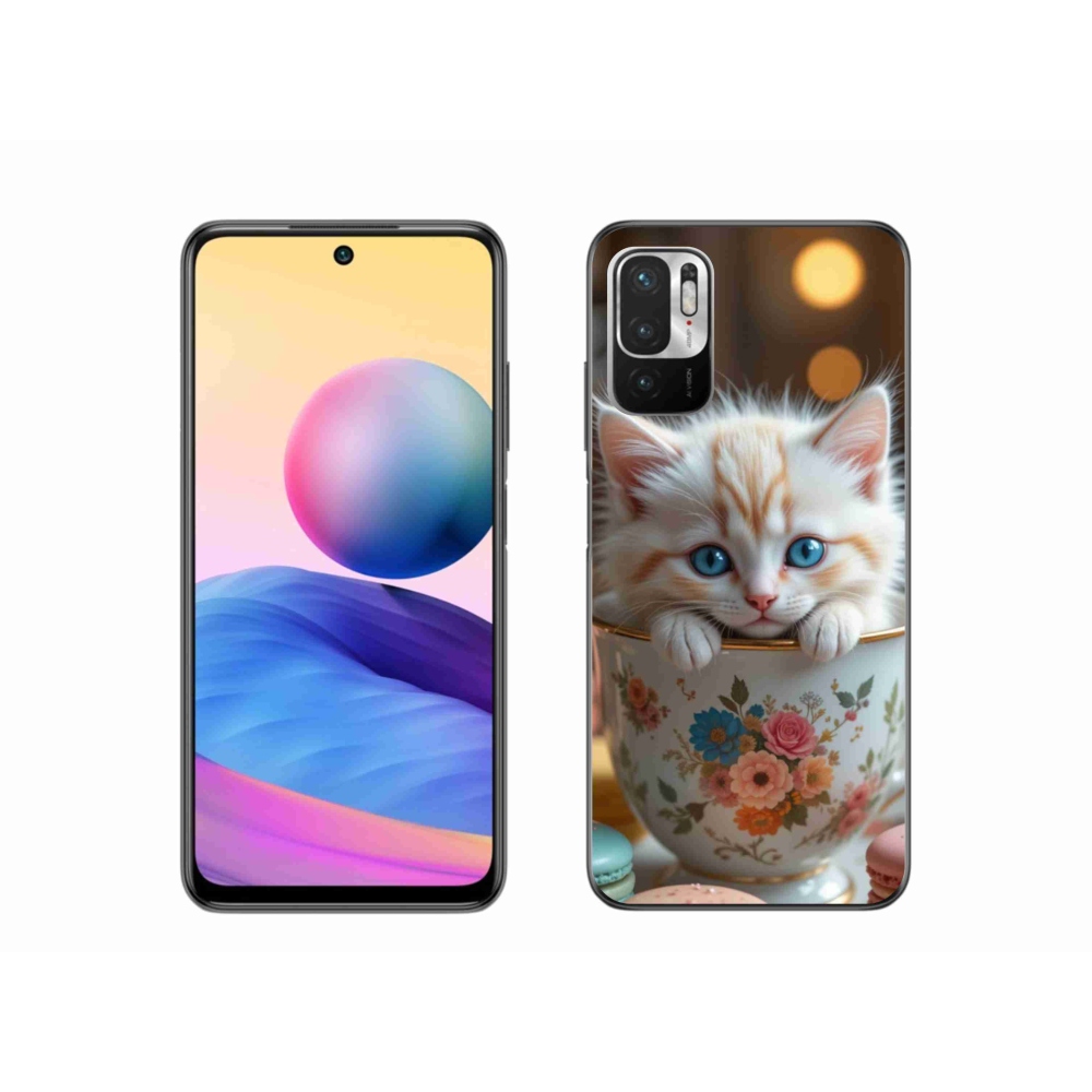 Gél borítás mmCase a Xiaomi Poco M3 Pro/5G számára - aranyos cica 6