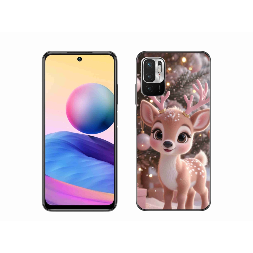 Gél borítás mmCase a Xiaomi Poco M3 Pro/5G számára - aranyos rénszarvas