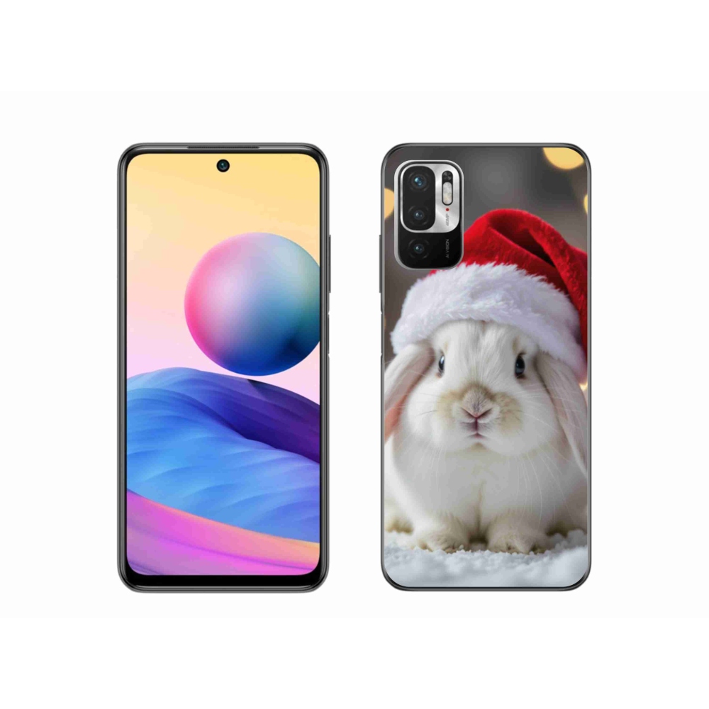 Gél borítás mmCase a Xiaomi Poco M3 Pro/5G számára - karácsonyi nyúl