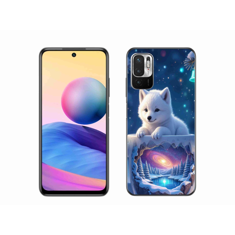 Gél borítás mmCase a Xiaomi Poco M3 Pro/5G számára - karácsonyi kölyökkutya