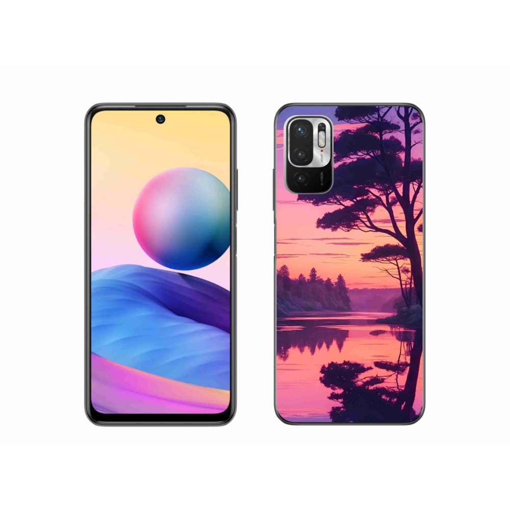 Gél borítás mmCase a Xiaomi Poco M3 Pro/5G számára - naplemente a tó felett