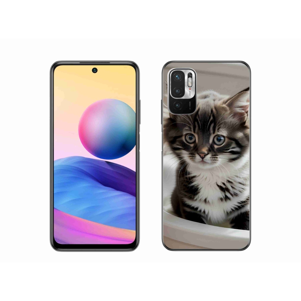 Gél borítás mmCase a Xiaomi Poco M3 Pro/5G számára - kíváncsi cica