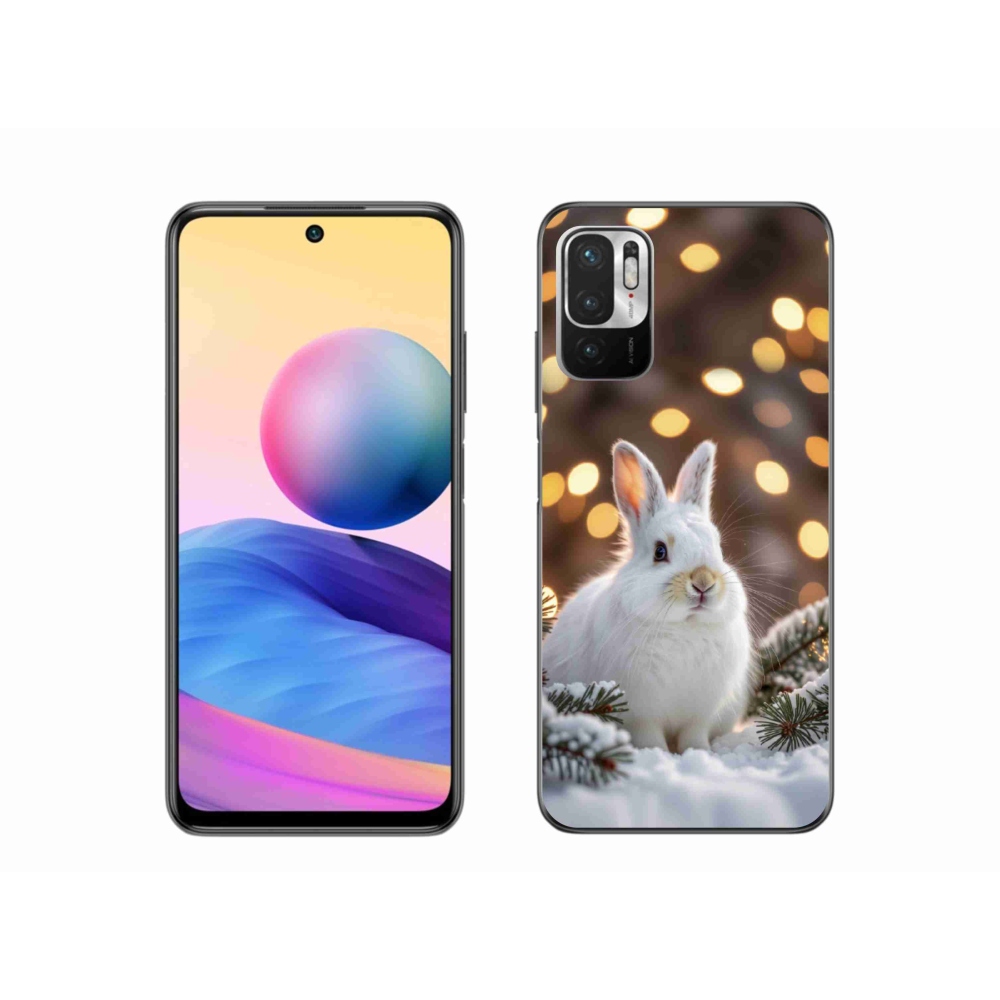 Gél borítás mmCase a Xiaomi Poco M3 Pro számára - fehér nyúl