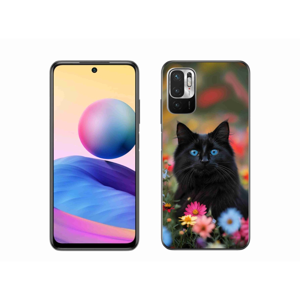 Gél borítás mmCase a Xiaomi Poco M3 Pro számára - fekete cica 4