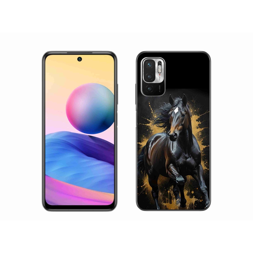 Gél borítás mmCase a Xiaomi Poco M3 Pro számára - elegáns fekete ménes
