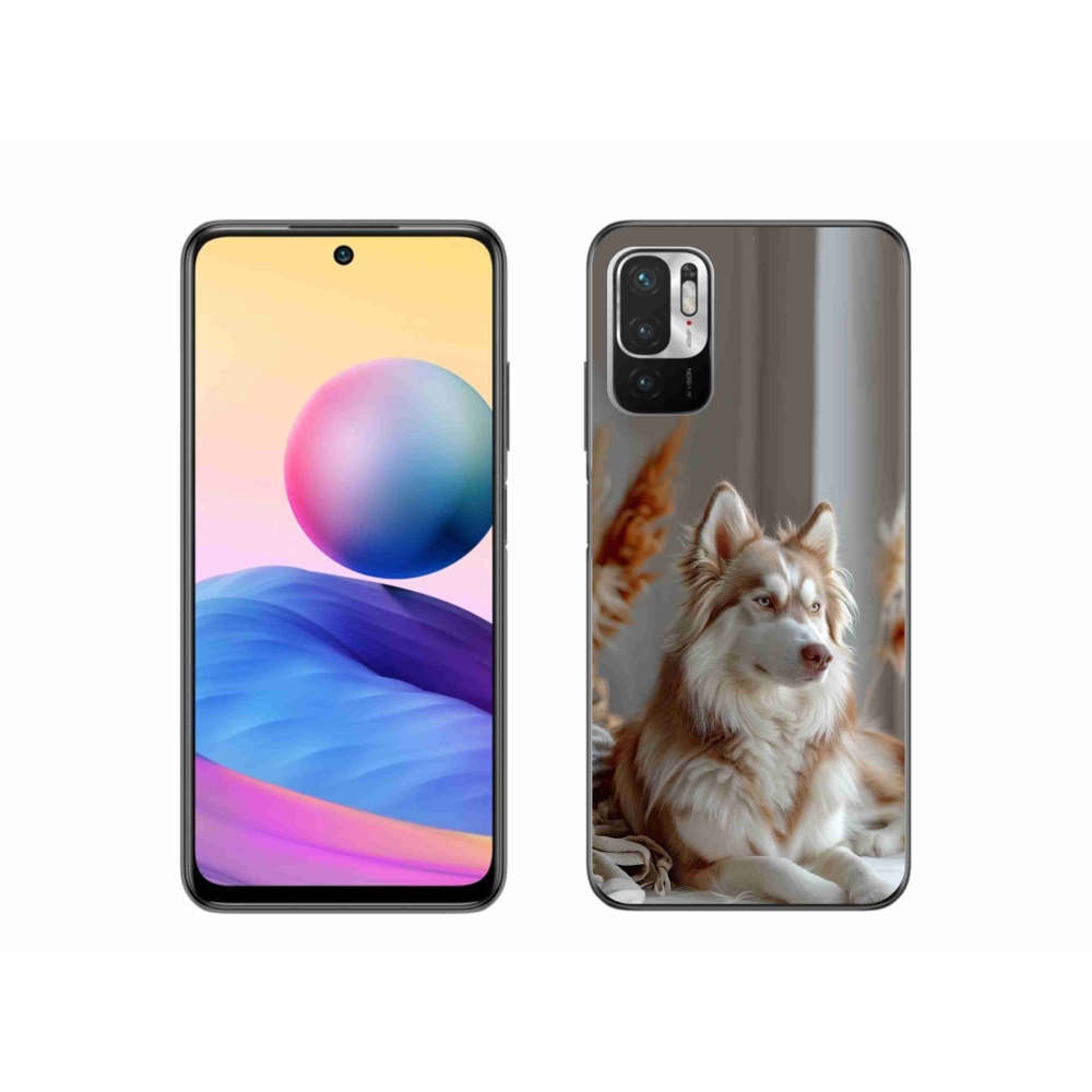 Zselés borítás mmCase a Xiaomi Poco M3 Pro számára - csendes szibériai husky