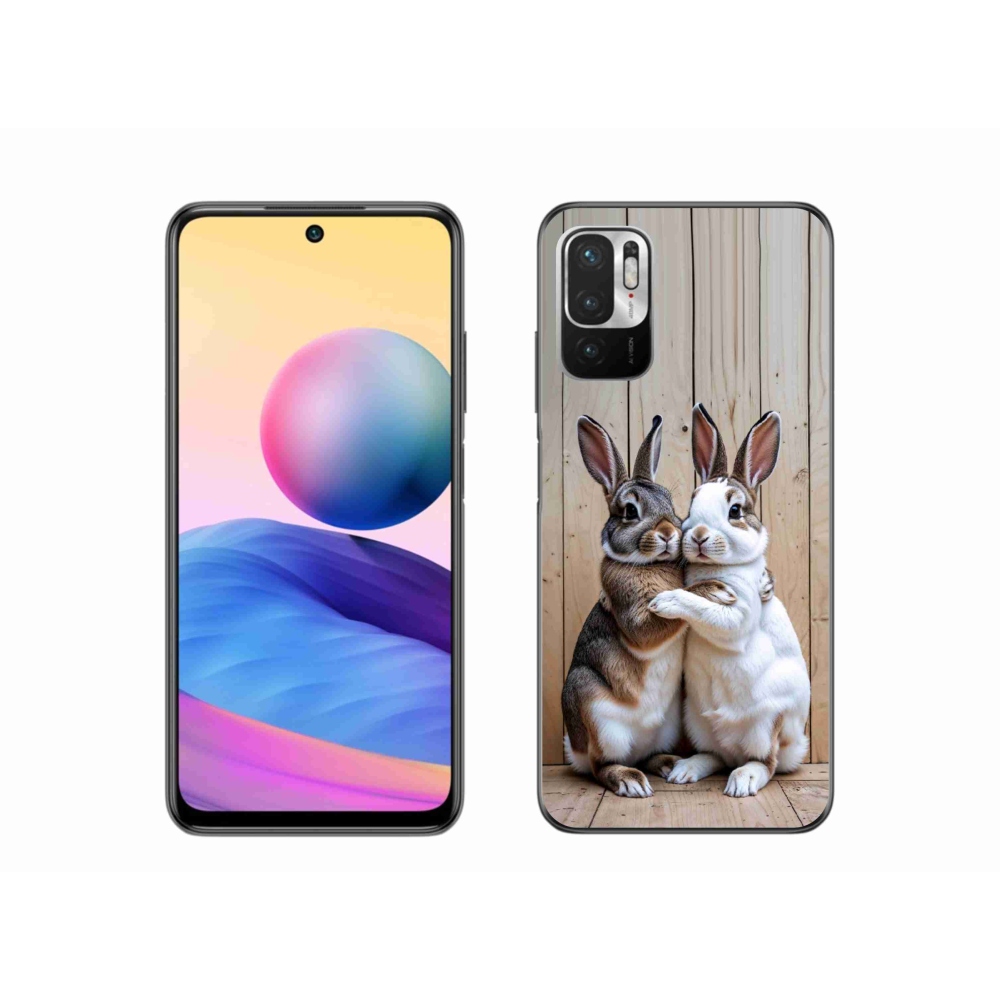 Zselés borítás mmCase a Xiaomi Poco M3 Pro számára - nyúlpár