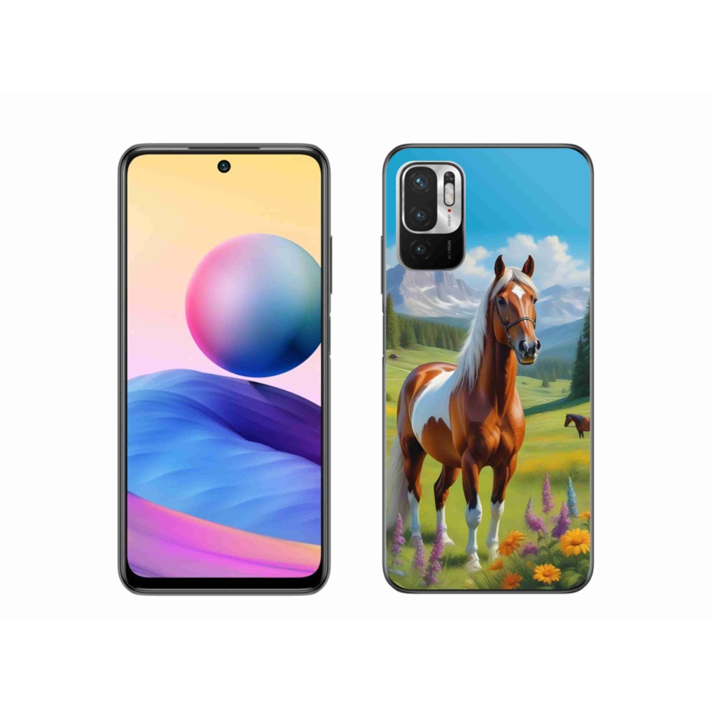 Gél borítás mmCase a Xiaomi Poco M3 Pro számára - ló a réten