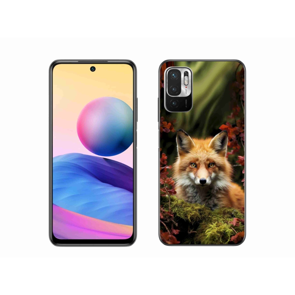 Gél borítás mmCase a Xiaomi Poco M3 Pro számára - róka az erdőben