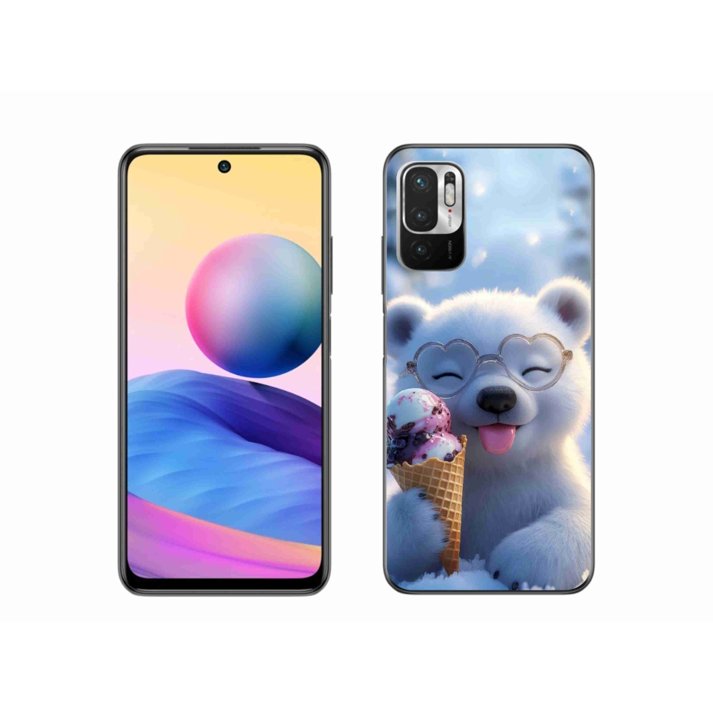 Gél borítás mmCase a Xiaomi Poco M3 Pro számára - mackó fagylalttal