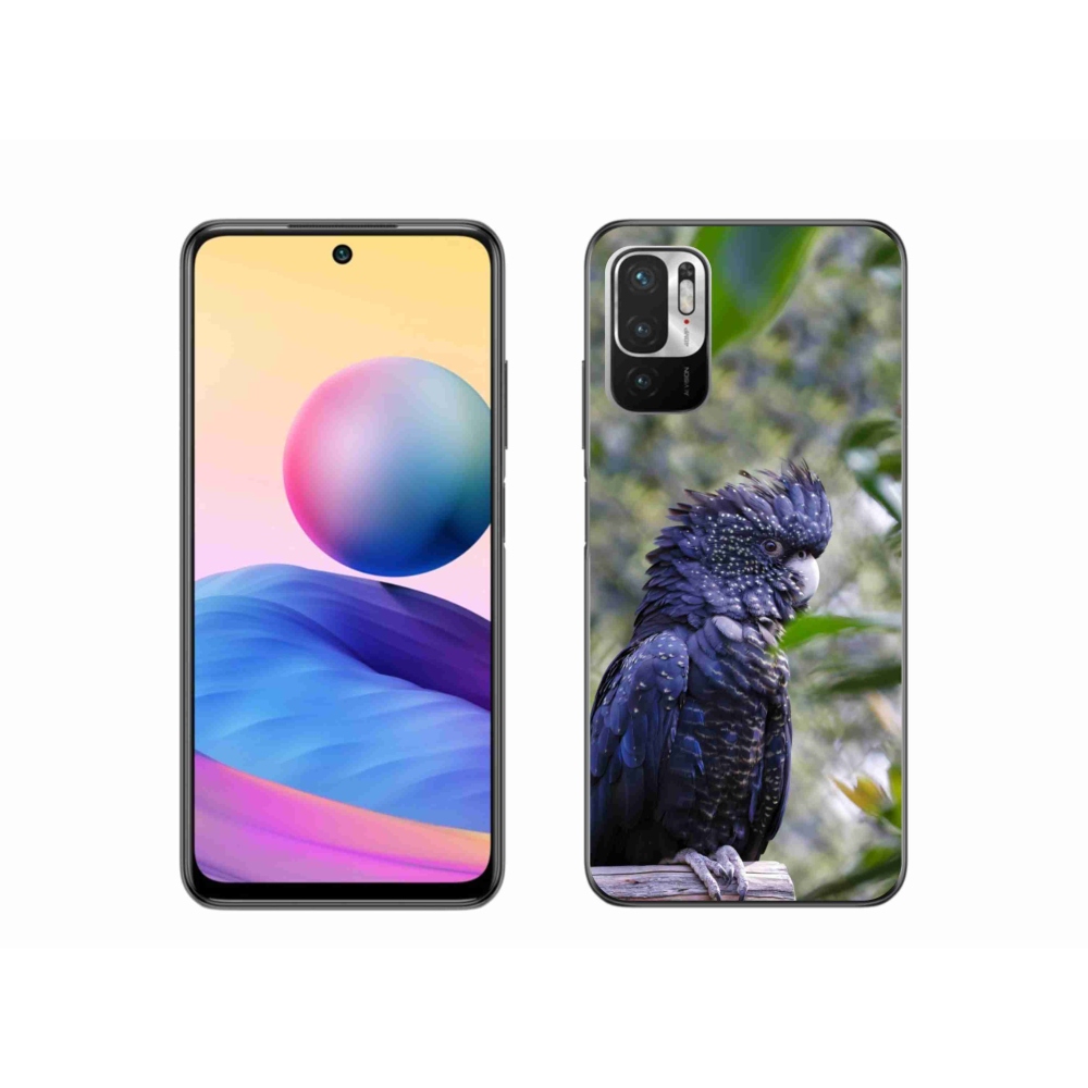 Gél borítás mmCase a Xiaomi Poco M3 Pro készülékhez - papagáj kakadu fekete
