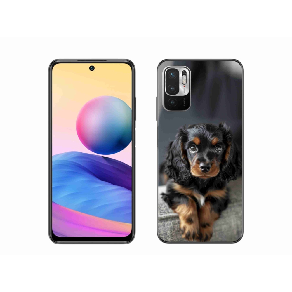 Gél borítás mmCase a Xiaomi Poco M3 Pro számára - aranyos hosszú szőrű tacskó