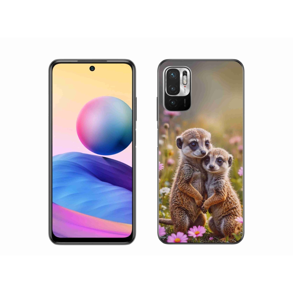 Gél borítás mmCase a Xiaomi Poco M3 Pro számára - szurikátás duó