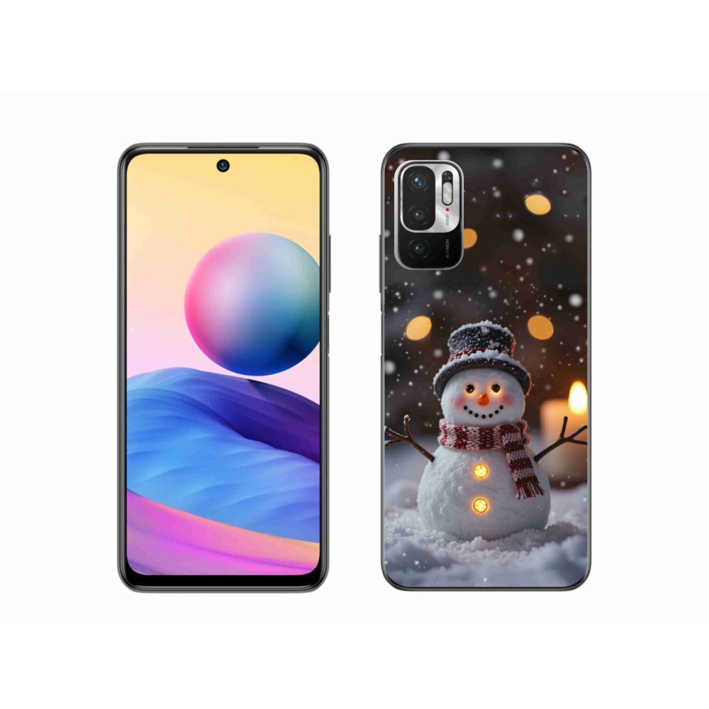 Gél borítás mmCase a Xiaomi Poco M3 Pro számára - boldog hóember