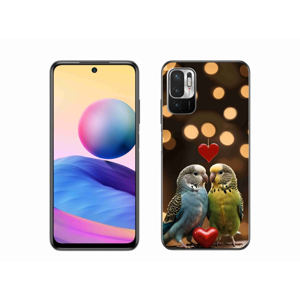 Gél borítás mmCase a Xiaomi Poco M3 Pro számára - szerelmes papagájok