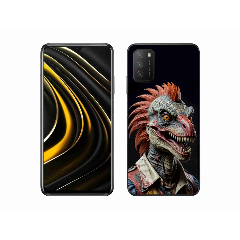 Gél borítás mmCase a Xiaomi Poco M3-hoz - punk dinoszaurusz
