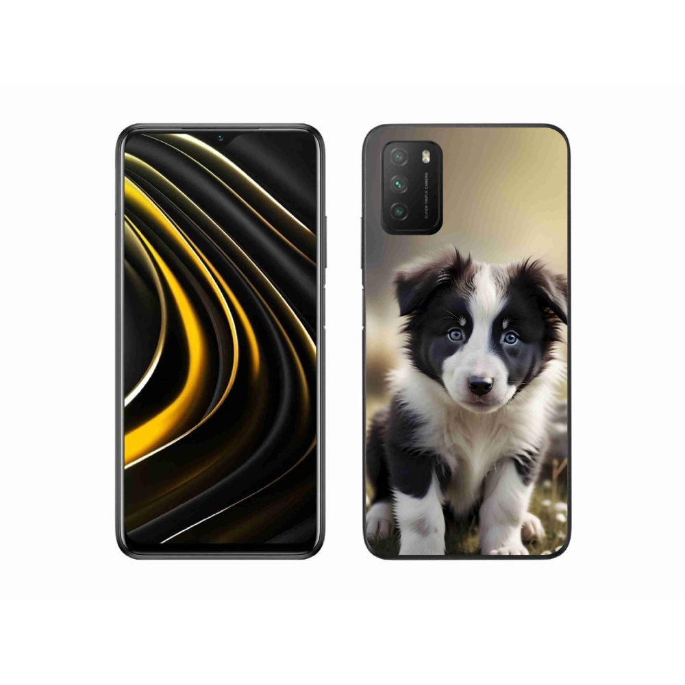 Gél borítás mmCase a Xiaomi Poco M3-hoz - aranyos border collie