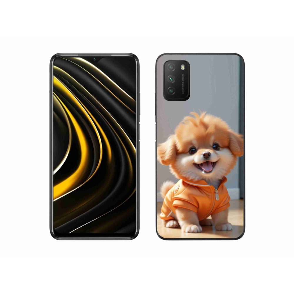 Gél borítás mmCase a Xiaomi Poco M3-hoz - aranyos pomerániai pulóverben