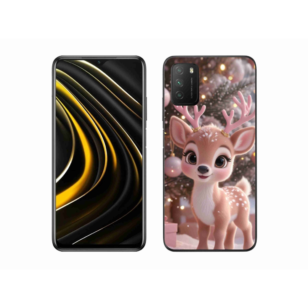Gél borítás mmCase a Xiaomi Poco M3-hoz - aranyos rénszarvas