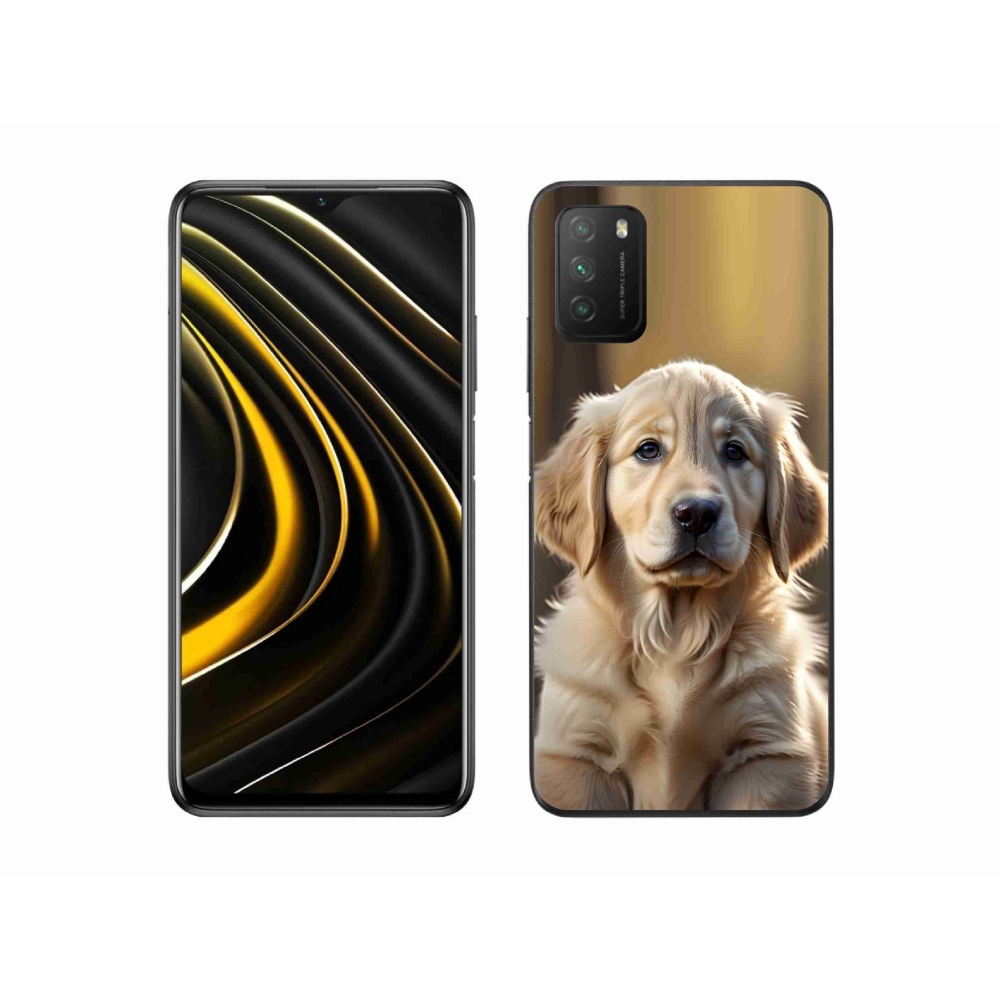 Gél borítás mmCase a Xiaomi Poco M3-hoz - aranyos arany retriever