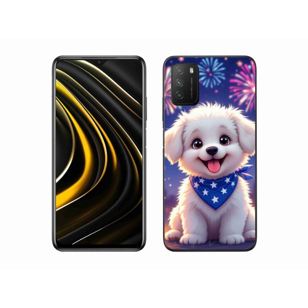 Gél borítás mmCase a Xiaomi Poco M3-hoz - ünnepi kiskutya