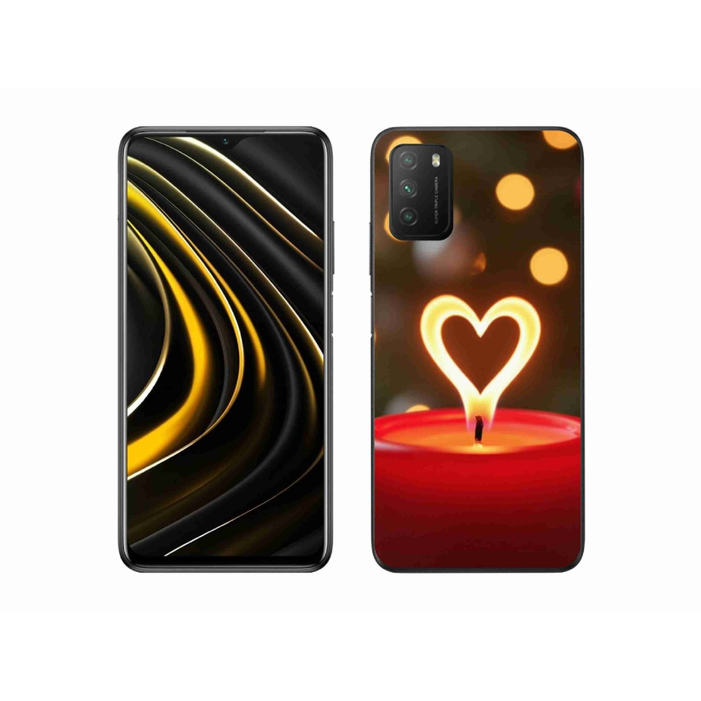 Gél borítás mmCase a Xiaomi Poco M3-hoz - láng szíve