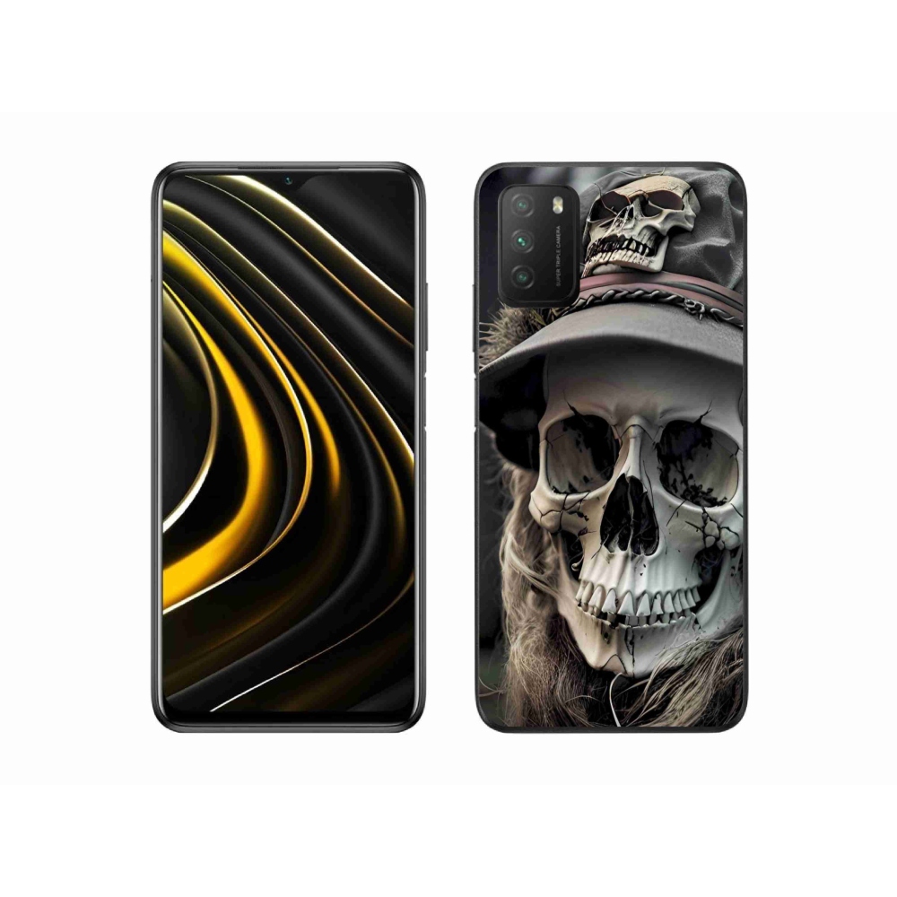 Gél borítás mmCase a Xiaomi Poco M3-hoz - sötét koponya