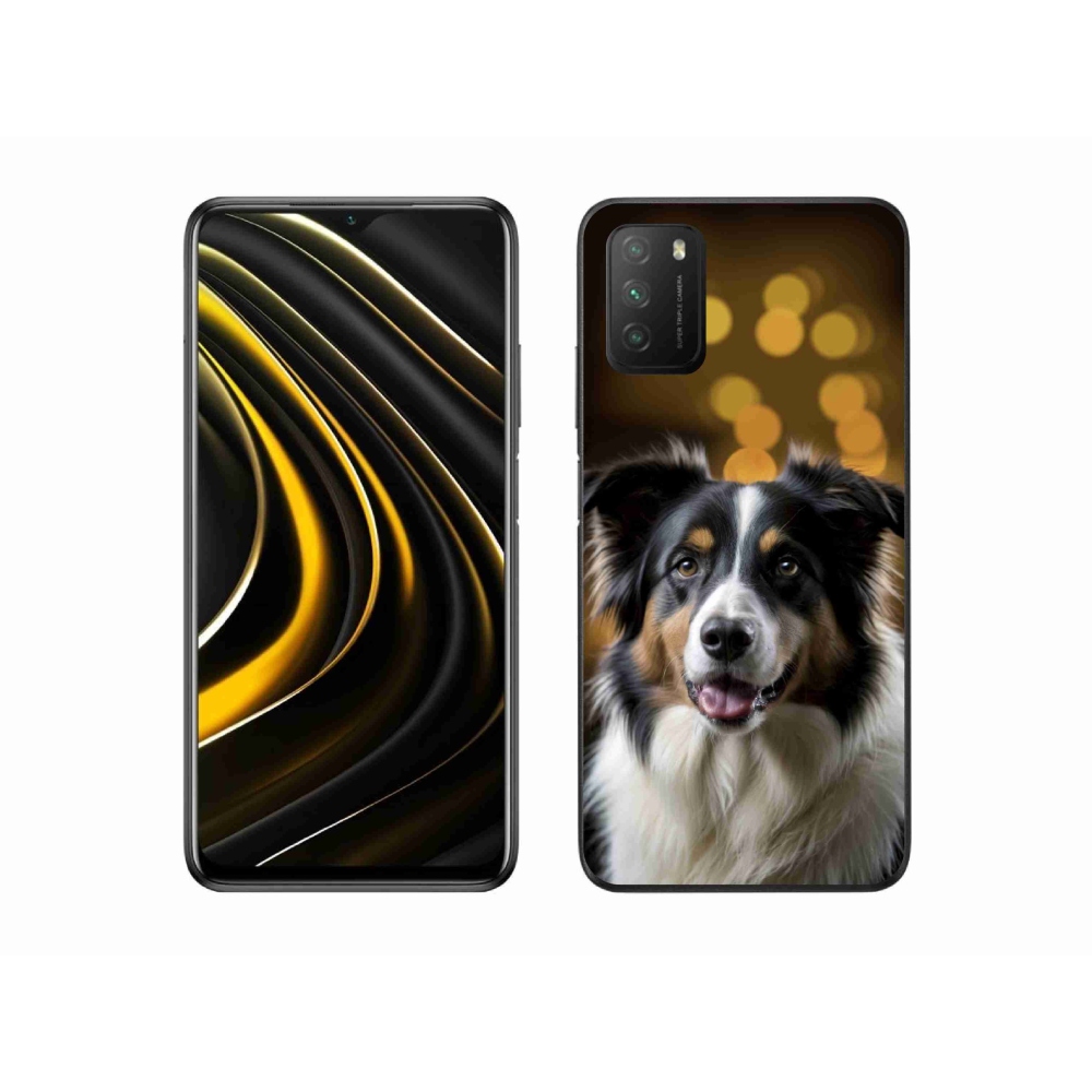 Gél borítás mmCase a Xiaomi Poco M3-hoz - mosolygó ausztrál juhászkutya
