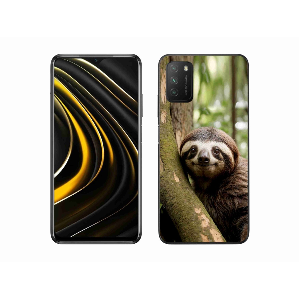 Gél borítás mmCase a Xiaomi Poco M3-hoz - mosolygó lajhár