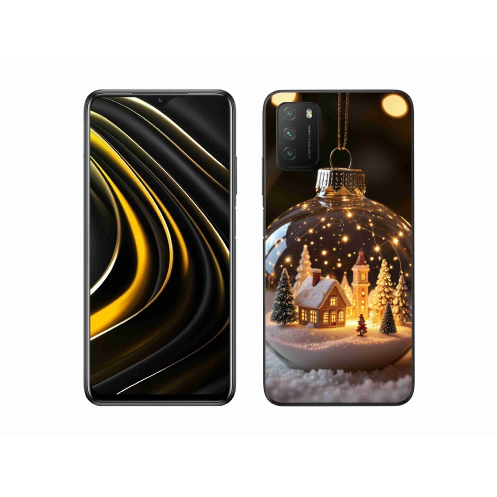 Gél borító mmCase a Xiaomi Poco M3-hoz - Karácsonyi golyók 3