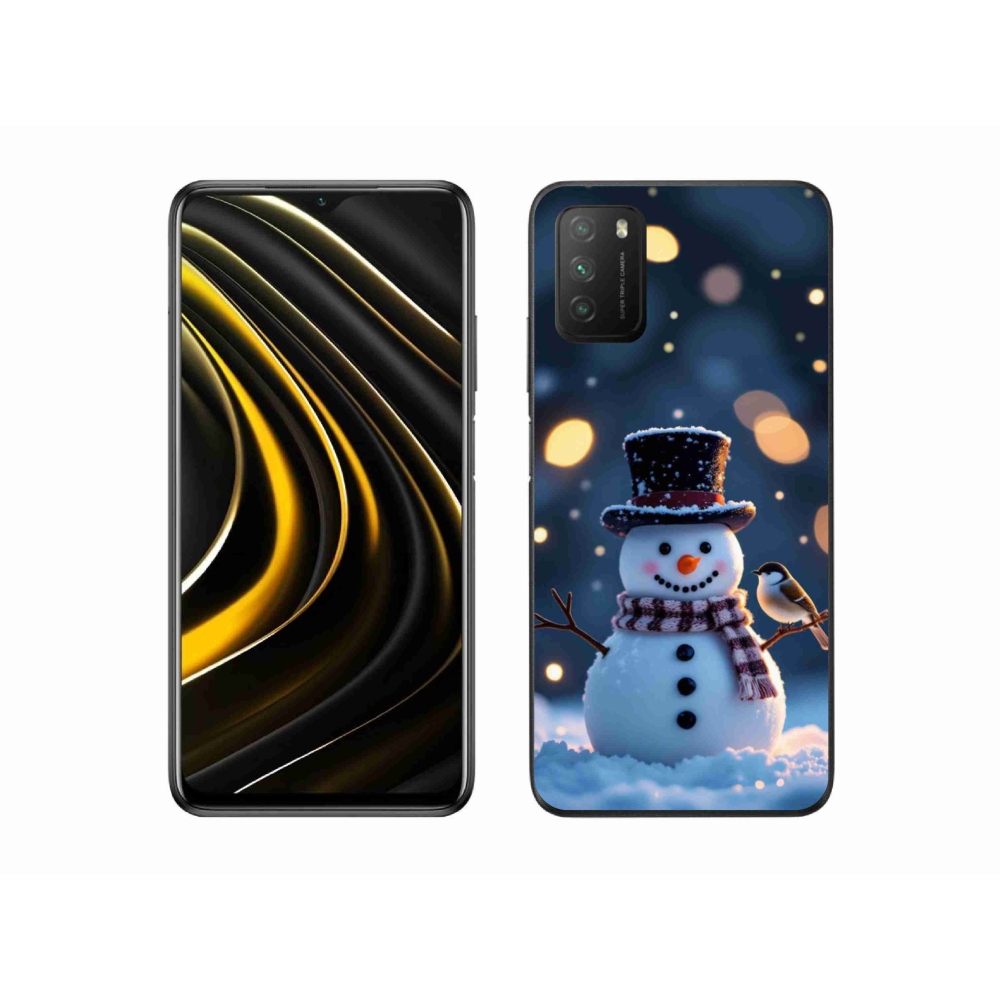 Gél borítás mmCase a Xiaomi Poco M3-hoz - Karácsonyi hóember