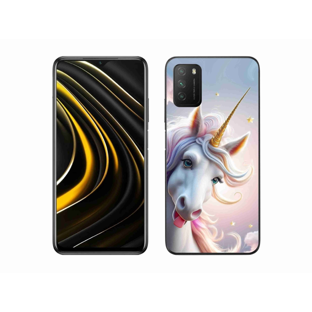 Gél borítás mmCase a Xiaomi Poco M3-hoz - vidám egyszarvú