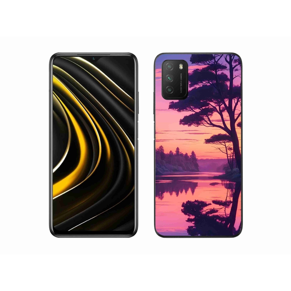 Gél borítás mmCase a Xiaomi Poco M3-hoz - naplemente a tó felett