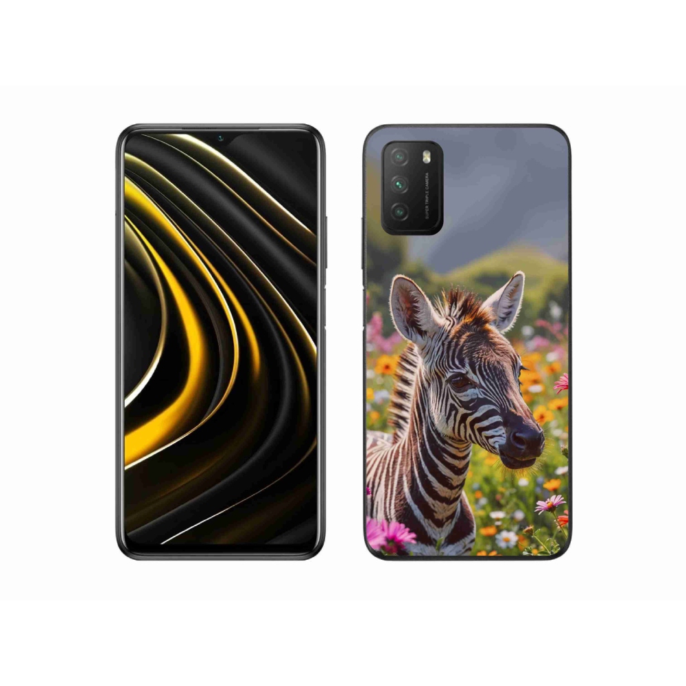 Gél borítás mmCase a Xiaomi Poco M3-hoz - zebra a réten