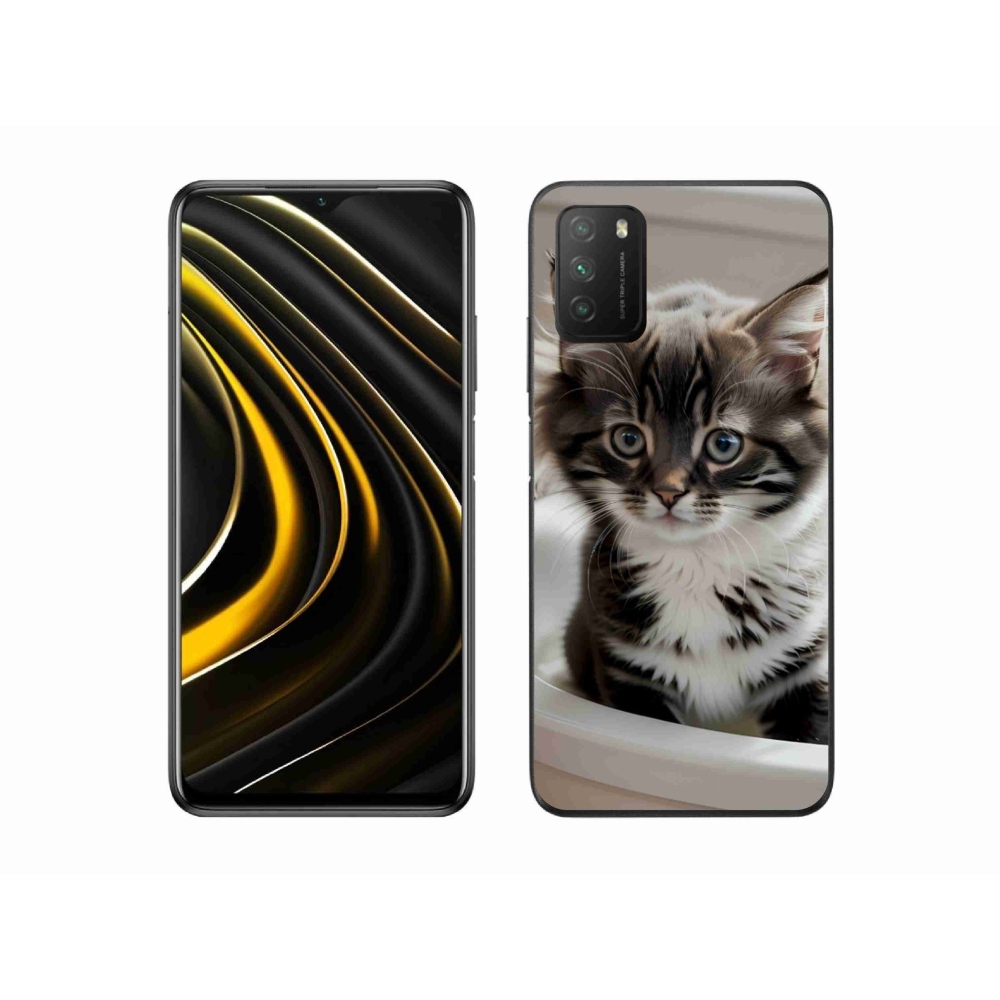 Gél borítás mmCase a Xiaomi Poco M3-hoz - kíváncsi cica