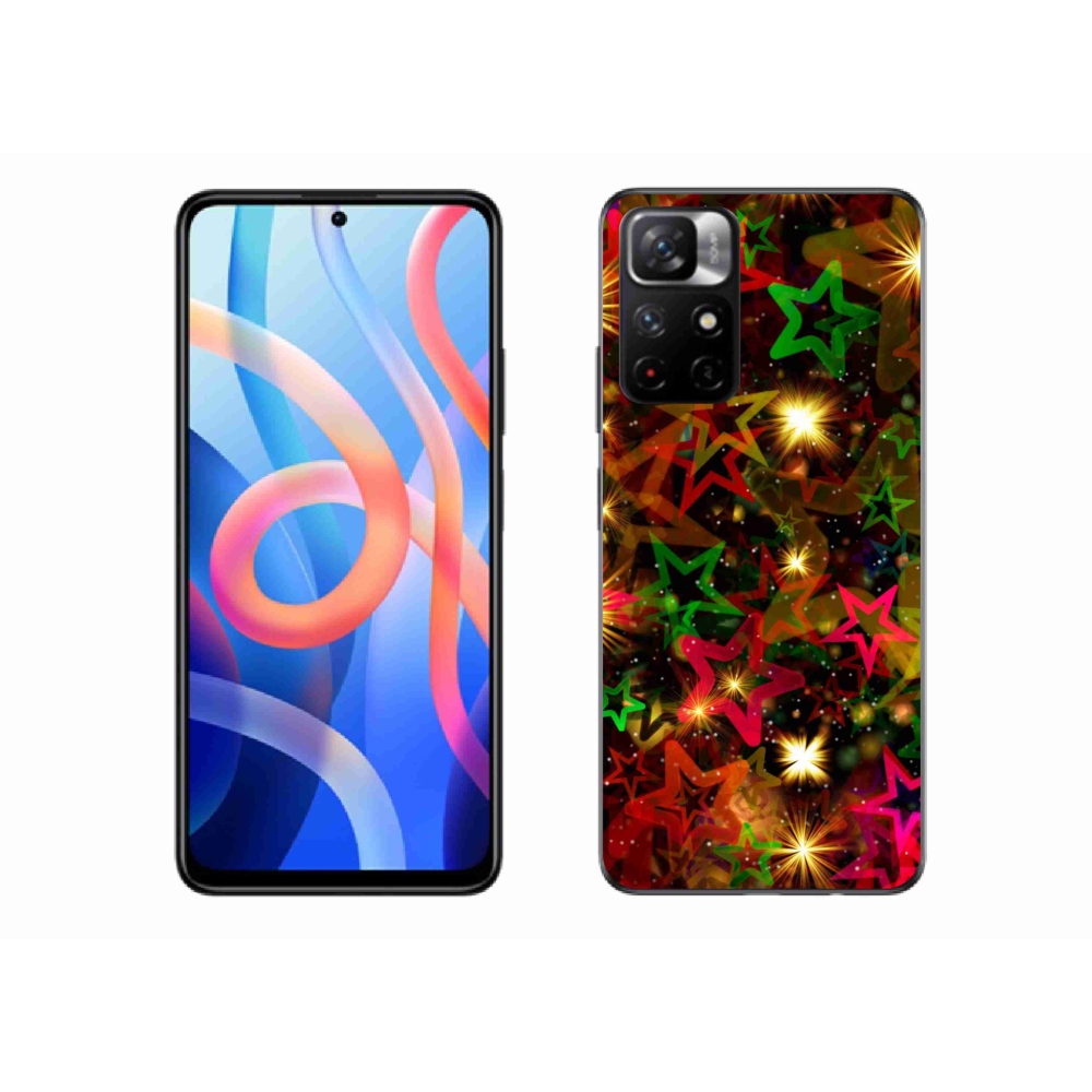 Gél borítás mmCase a Xiaomi Poco M4 Pro 5G számára - színes csillagok