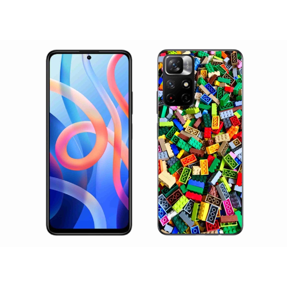 Gél borítás mmCase a Xiaomi Poco M4 Pro 5G számára - színes építőkockák