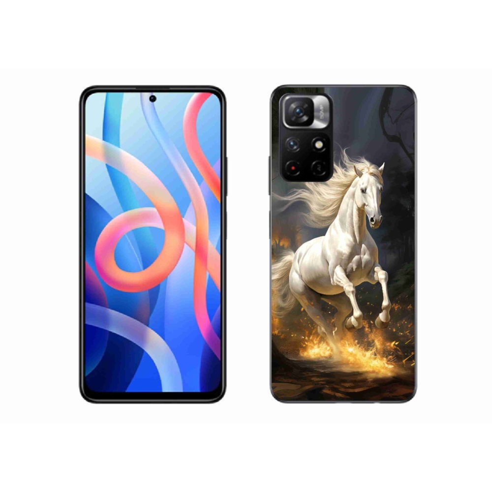 Gél borítás mmCase a Xiaomi Poco M4 Pro 5G-hez - fehér ló 2
