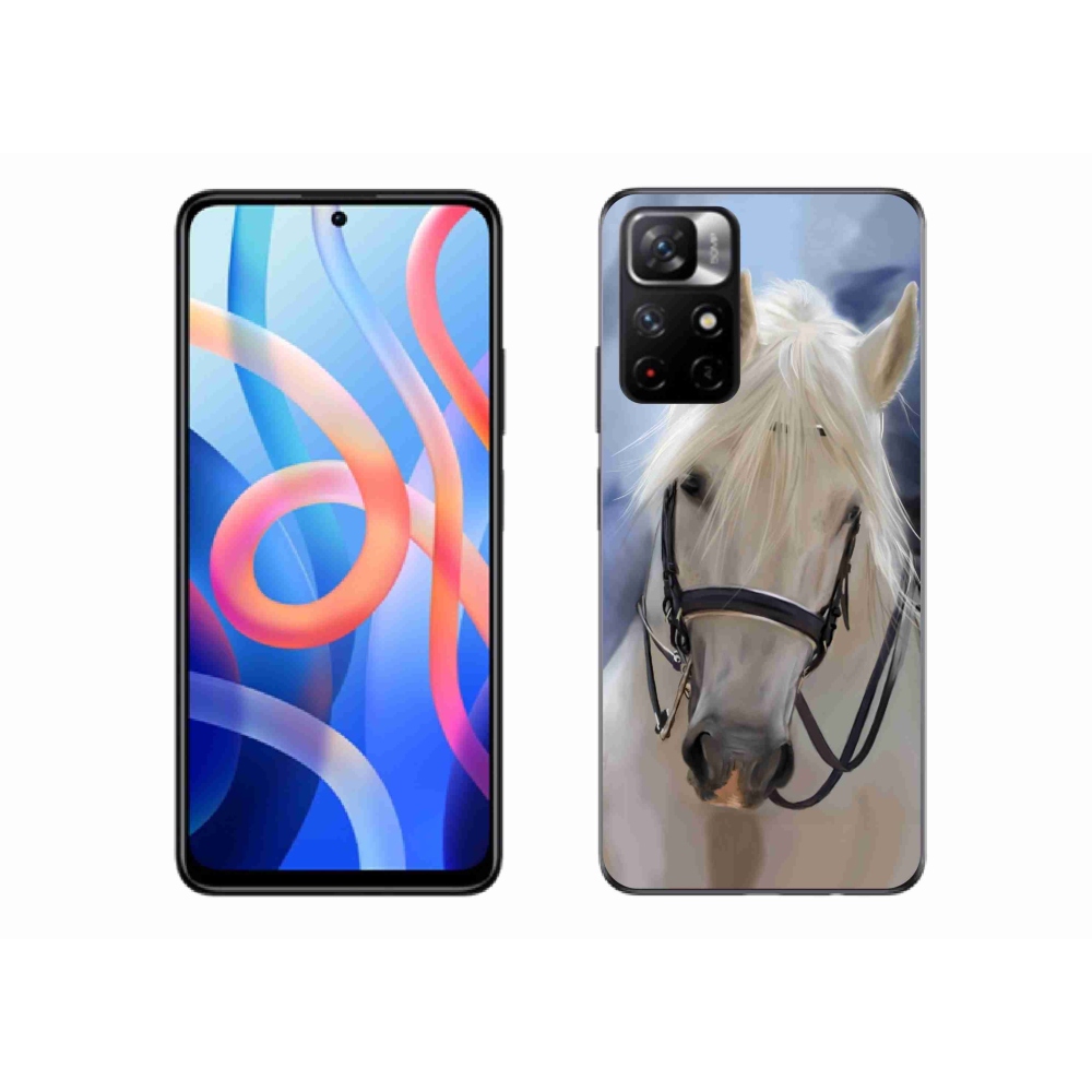 Gél borítás mmCase a Xiaomi Poco M4 Pro 5G-hez - fehér ló