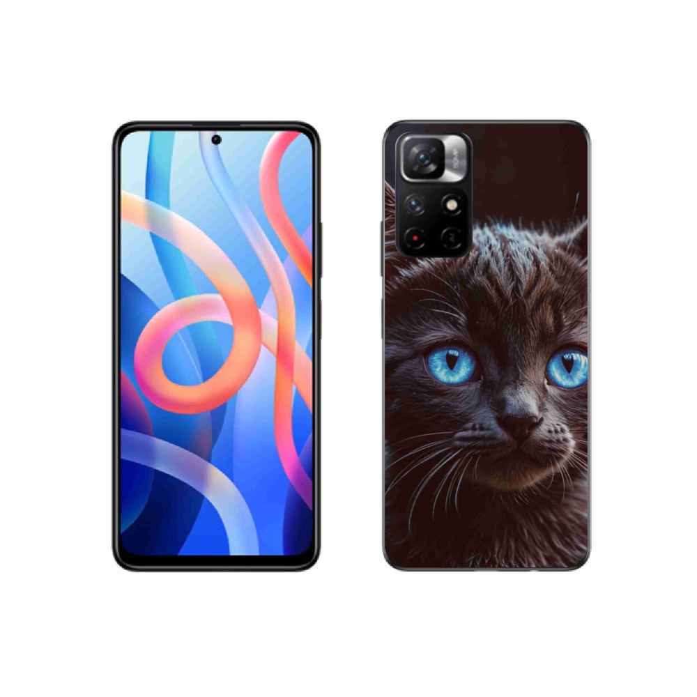 Gél borítás mmCase a Xiaomi Poco M4 Pro 5G-hez - fekete cica 2