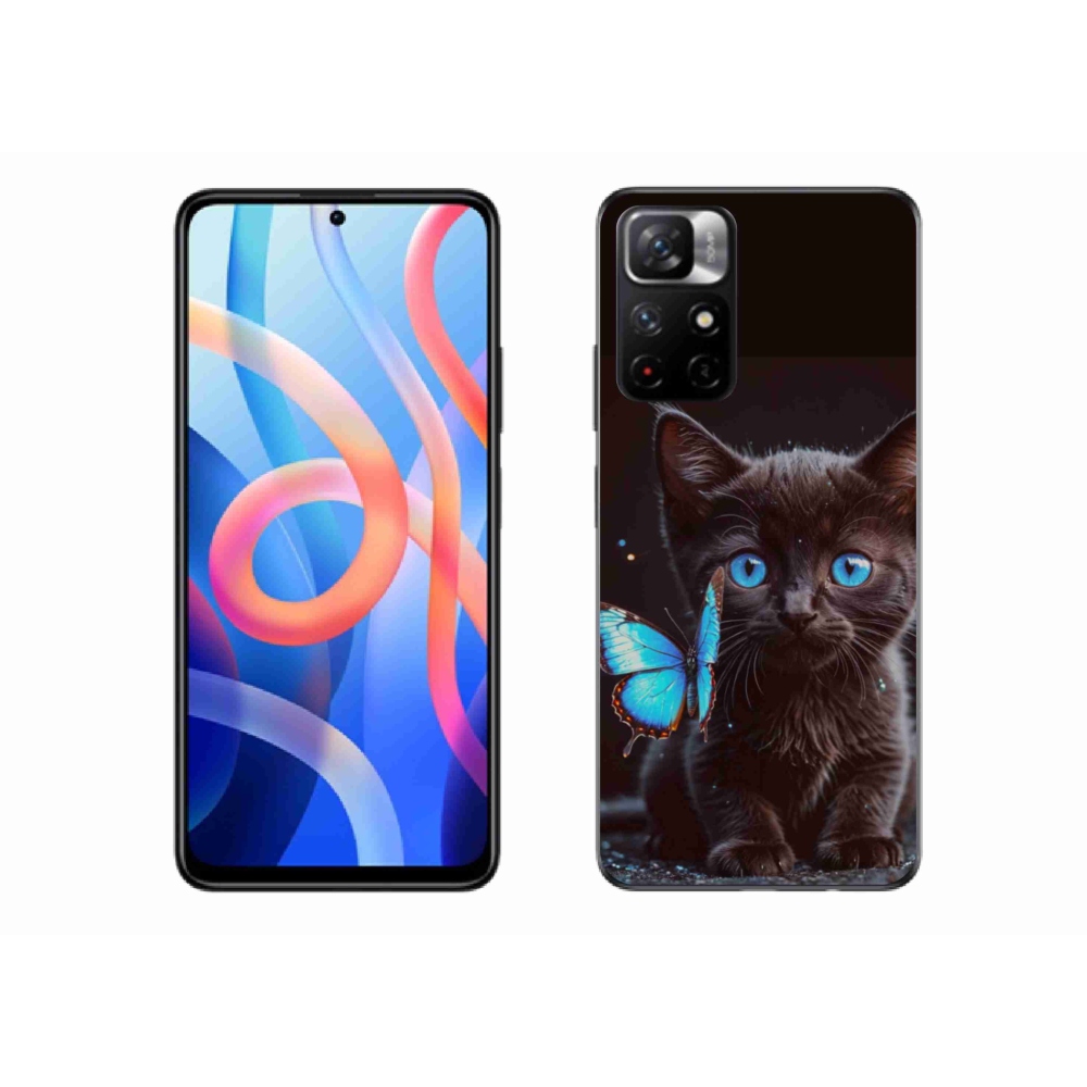 Gél borítás mmCase a Xiaomi Poco M4 Pro 5G-hez - fekete cica 3