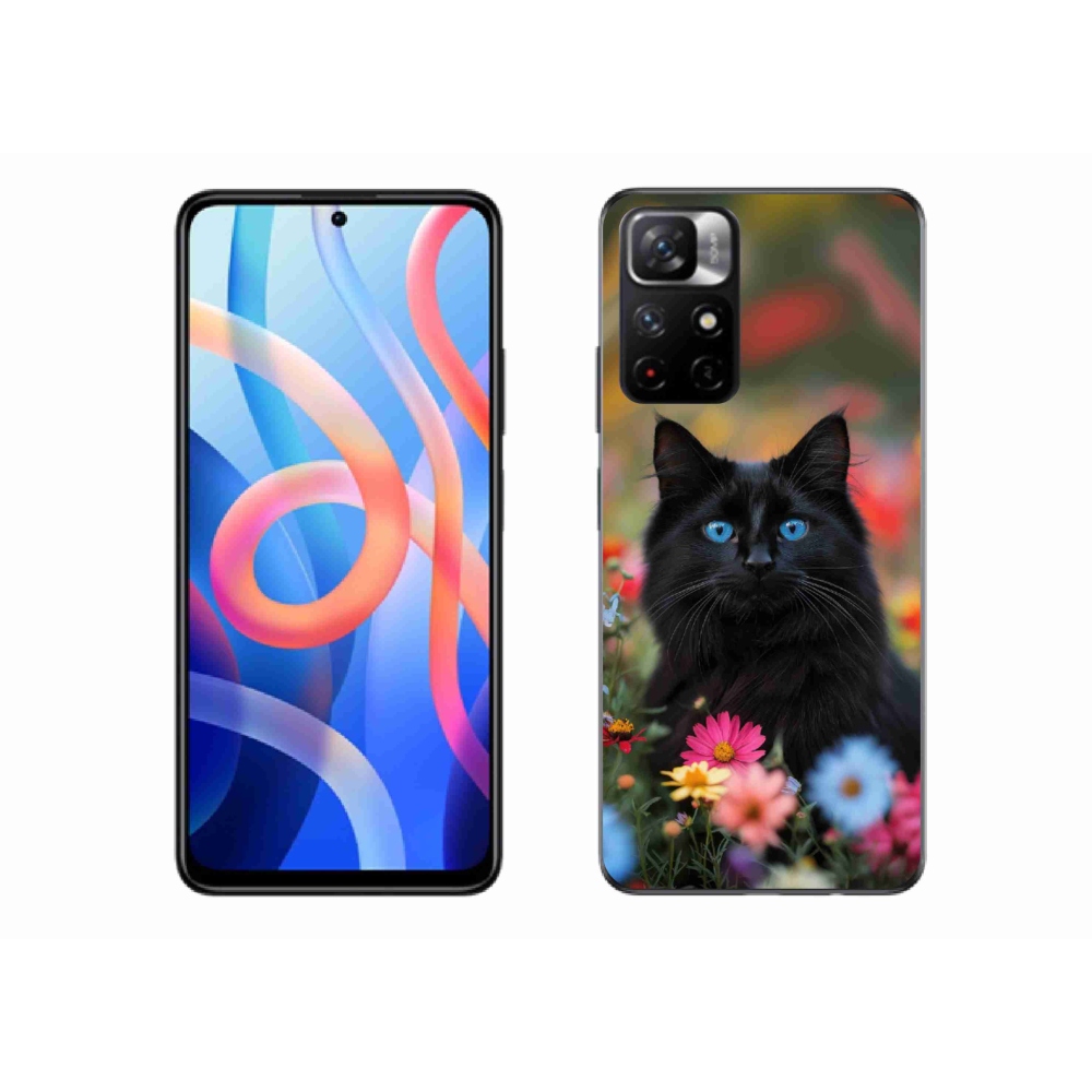 Gél borítás mmCase a Xiaomi Poco M4 Pro 5G-hez - fekete cica 4
