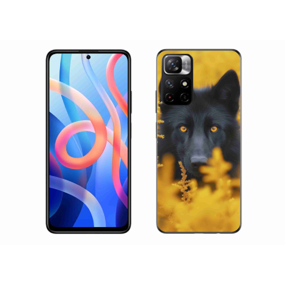 Zselés borítás mmCase a Xiaomi Poco M4 Pro 5G-hez - fekete farkas 2