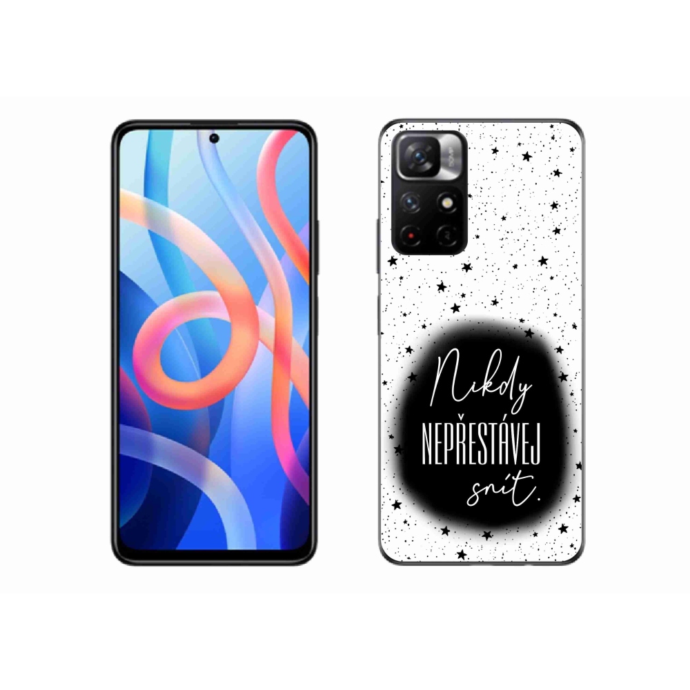 Gél borítás mmCase a Xiaomi Poco M4 Pro 5G számára - idézet 1 fekete és fehér háttérrel