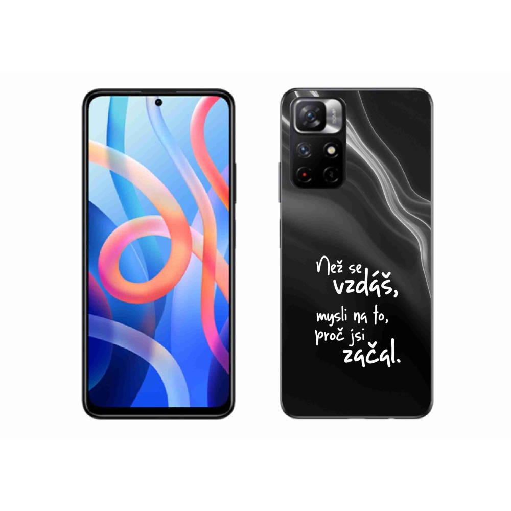 Gél borítás mmCase a Xiaomi Poco M4 Pro 5G számára - idézet 2 fekete háttér