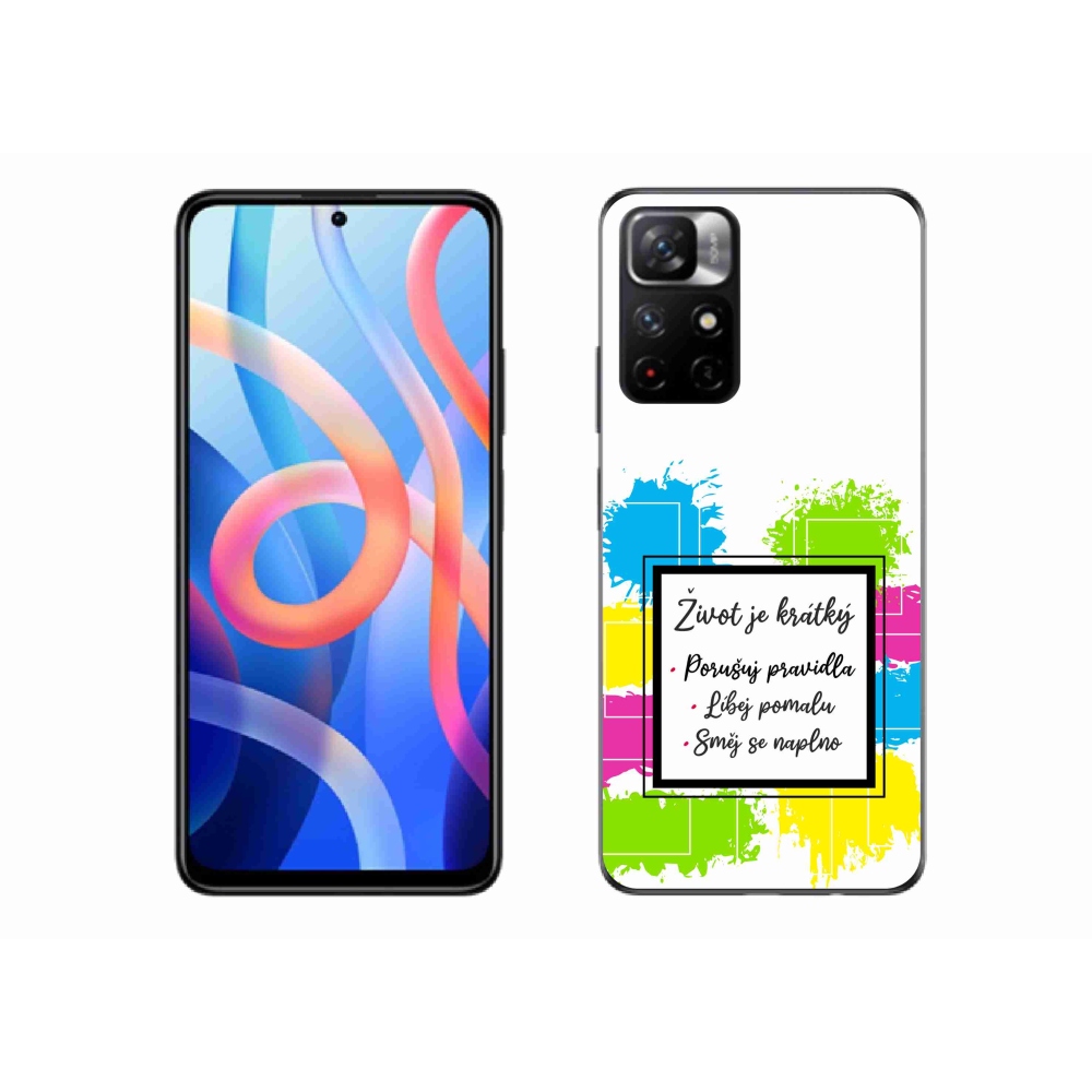 Gél borítás mmCase a Xiaomi Poco M4 Pro 5G számára - idézem 5 fehér háttér